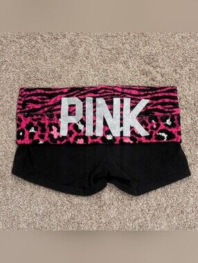 super rare deadstock vintage Y2K Victoria's Secret VS PINK lace foldover shorts